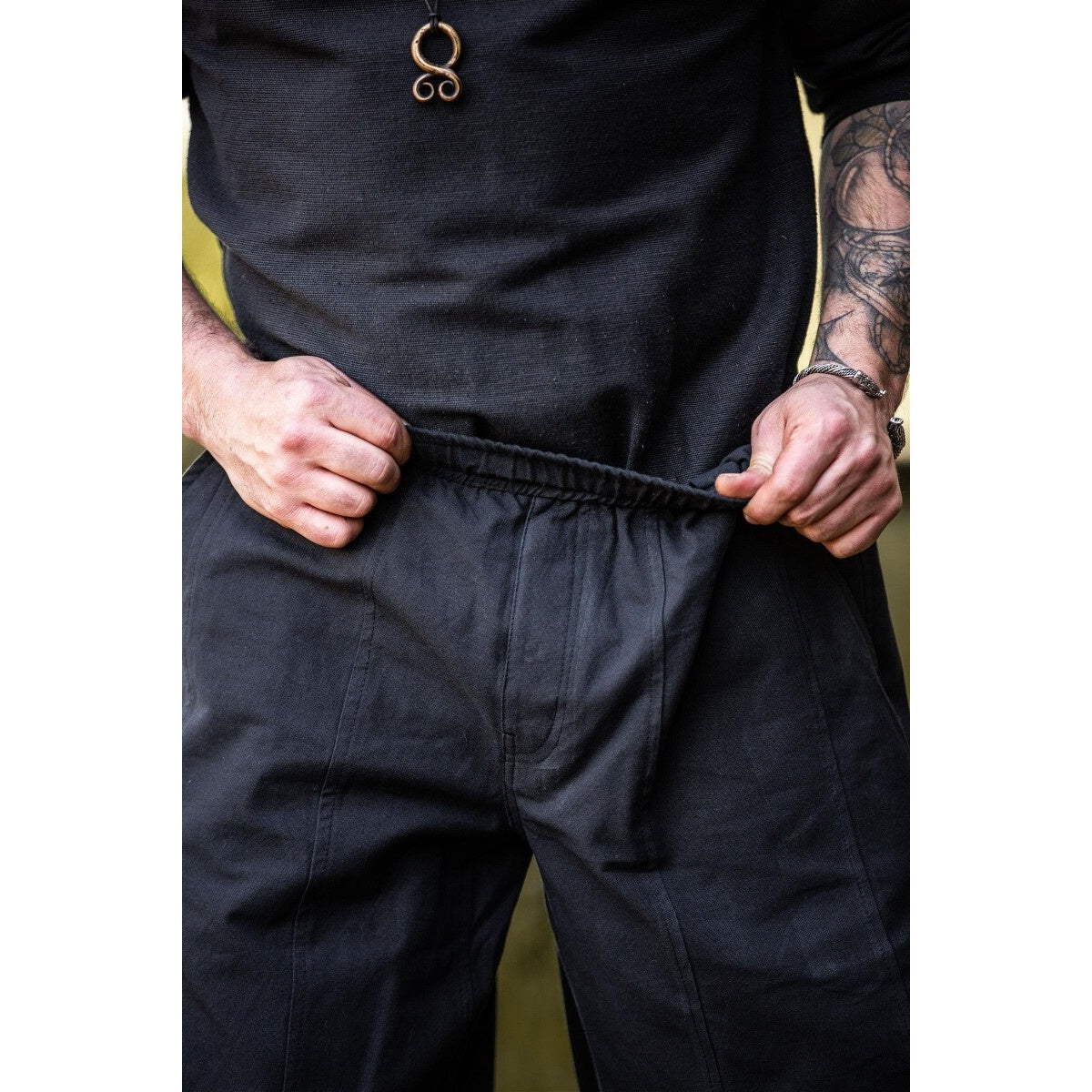 Product image Medieval Trousers Tiago with Leg Lacing black