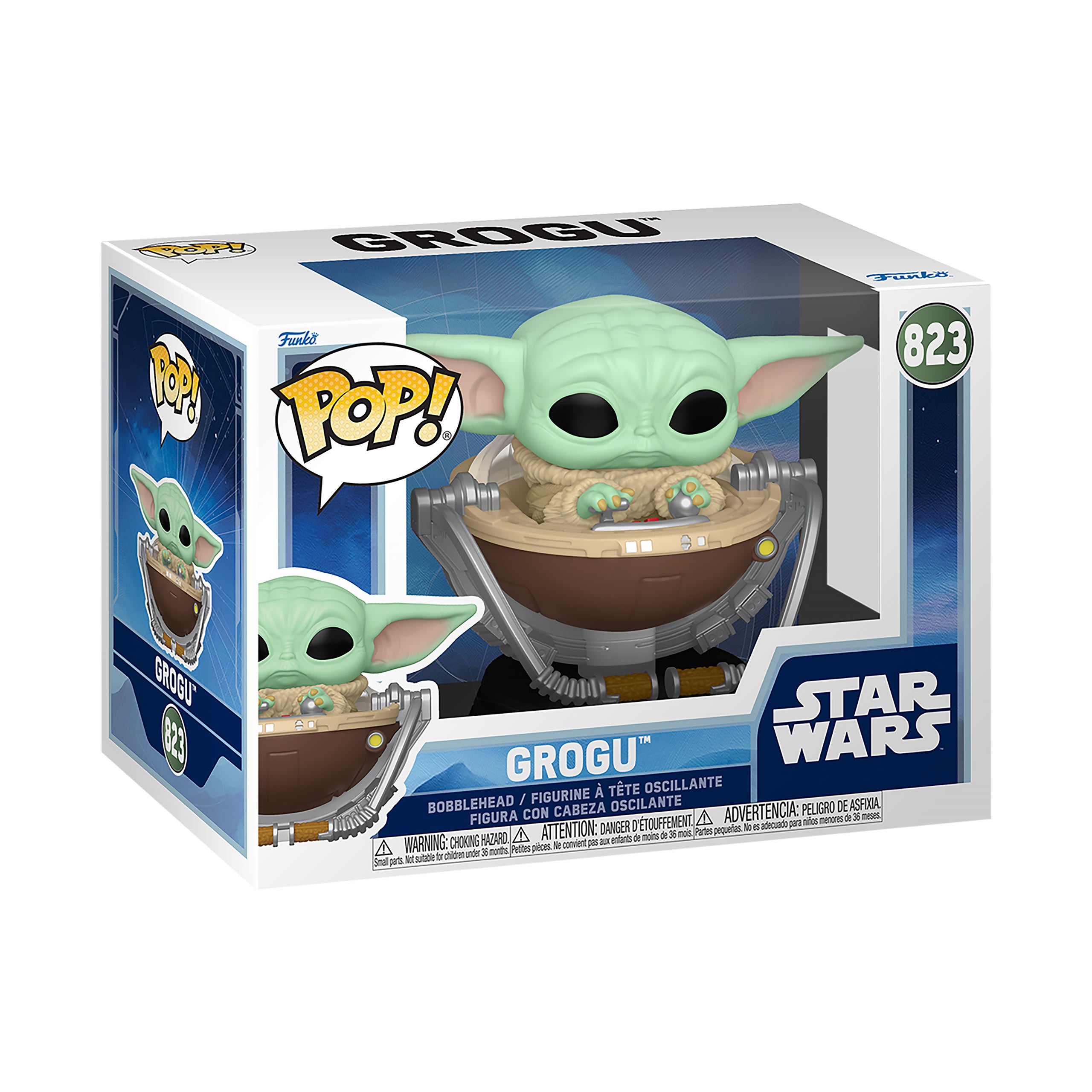Product image Grogu in Pram Funko Pop Bobble-Head Figure - Star Wars The Mandalorian and Grogu
