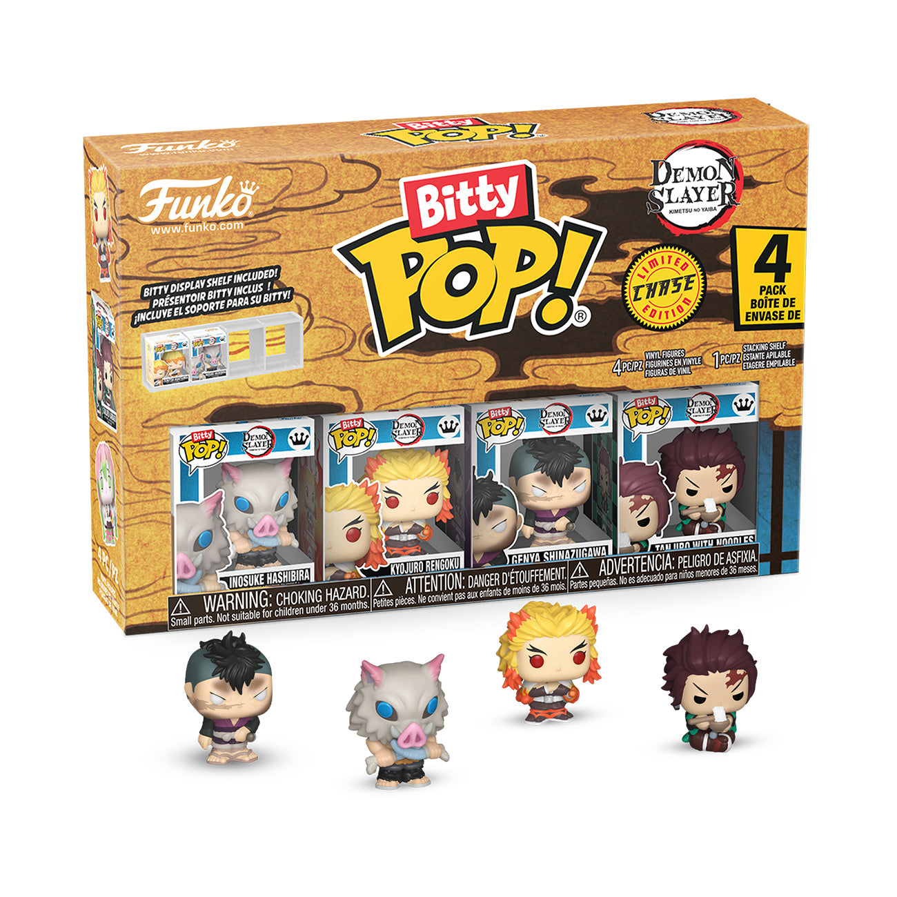 Zdjęcie produktu Demon Slayer - Zestaw 4 figurek Funko Bitty Pop Seria 3