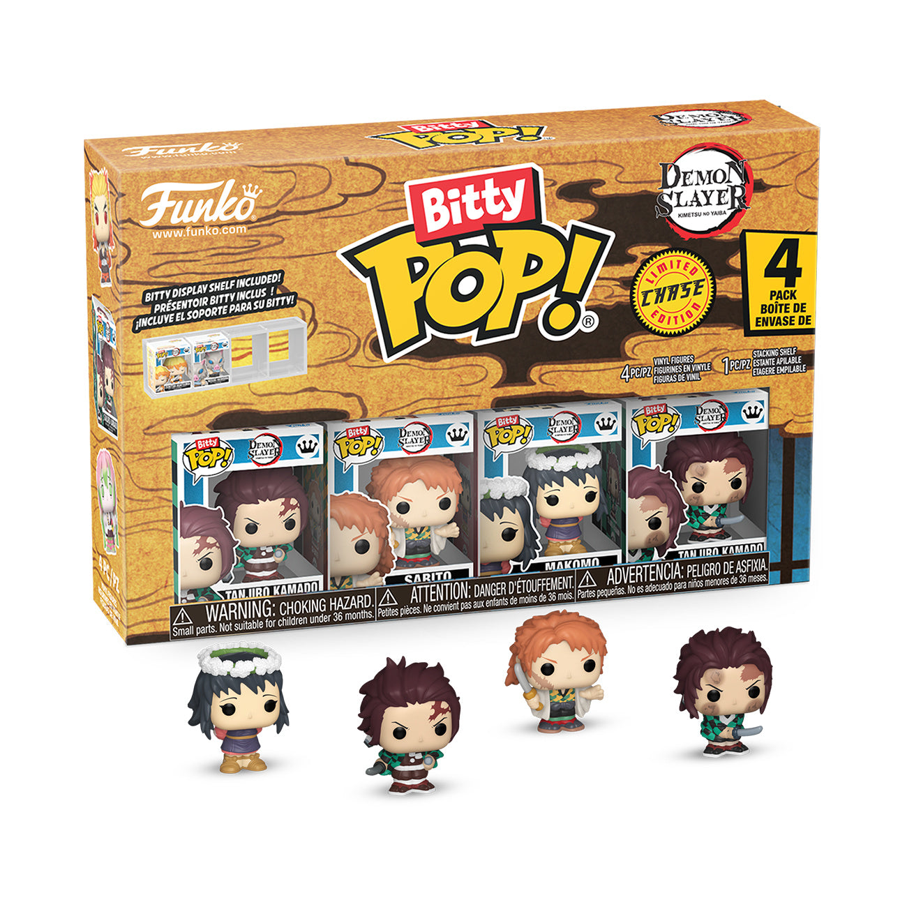 Zdjęcie produktu Demon Slayer - Zestaw 4 figurek Funko Bitty Pop Seria 4