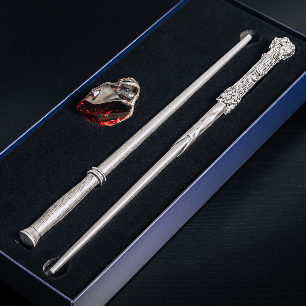 Zdjęcie produktu Harry Potter - Zestaw 2 różdżek i replika Kamienia Filozoficznego Zestaw prezentowy 25th Anniversary