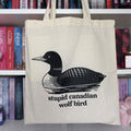 Zdjęcie produktu Torba materiałowa Stupid Canadian Wolf Bird dla fanów Heated Rivalry