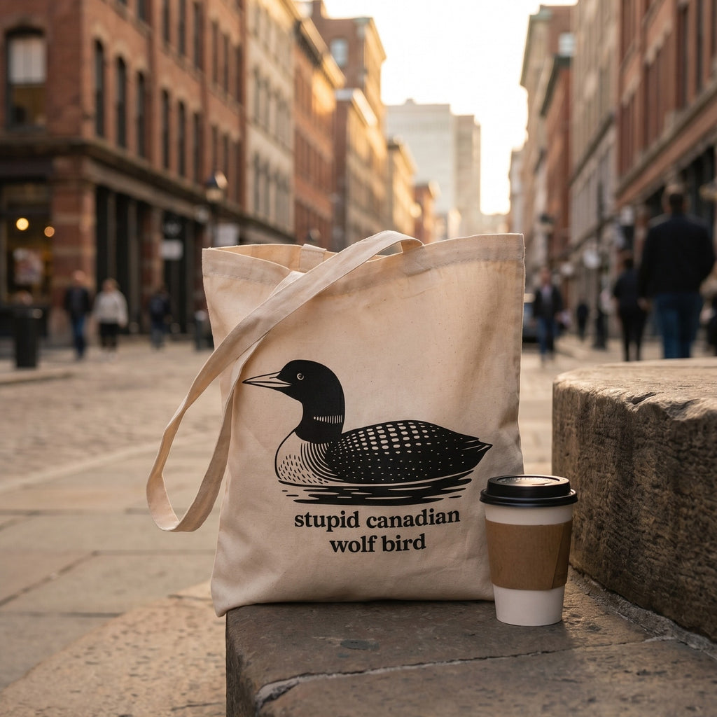 Zdjęcie produktu Torba materiałowa Stupid Canadian Wolf Bird dla fanów Heated Rivalry
