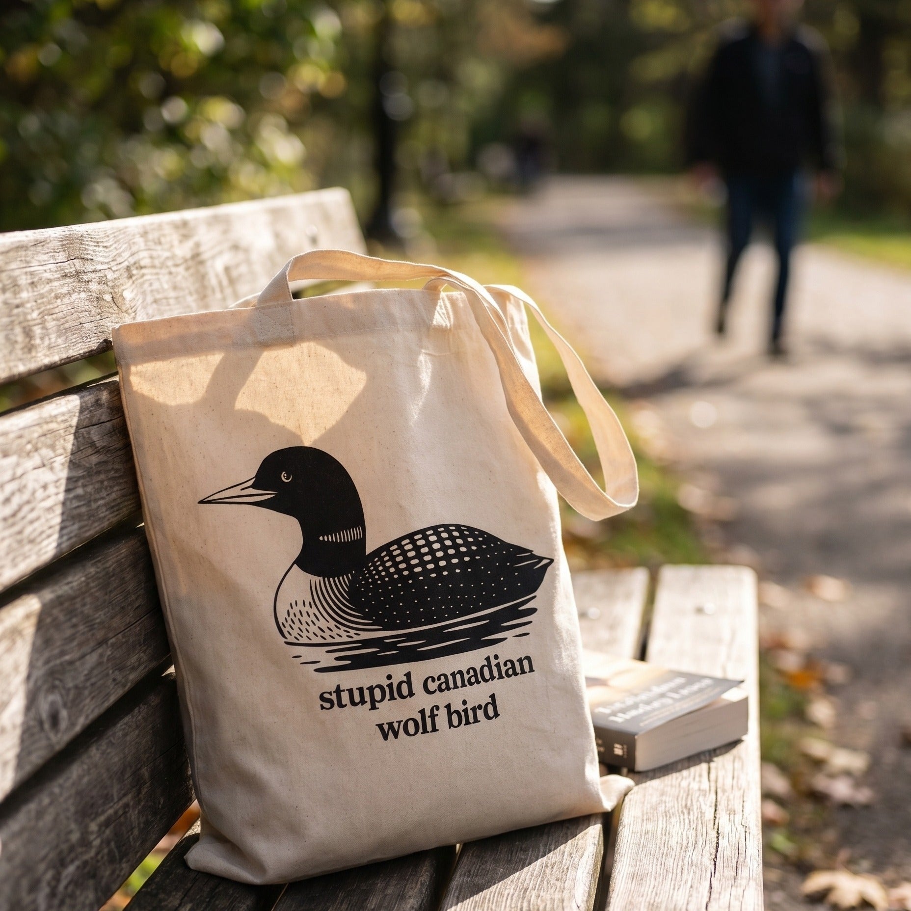 Product image Stupid Canadian Wolf Bird Tote Bag for Heated Rivalry Fans