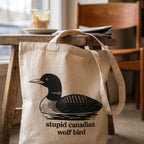 Zdjęcie produktu Torba materiałowa Stupid Canadian Wolf Bird dla fanów Heated Rivalry