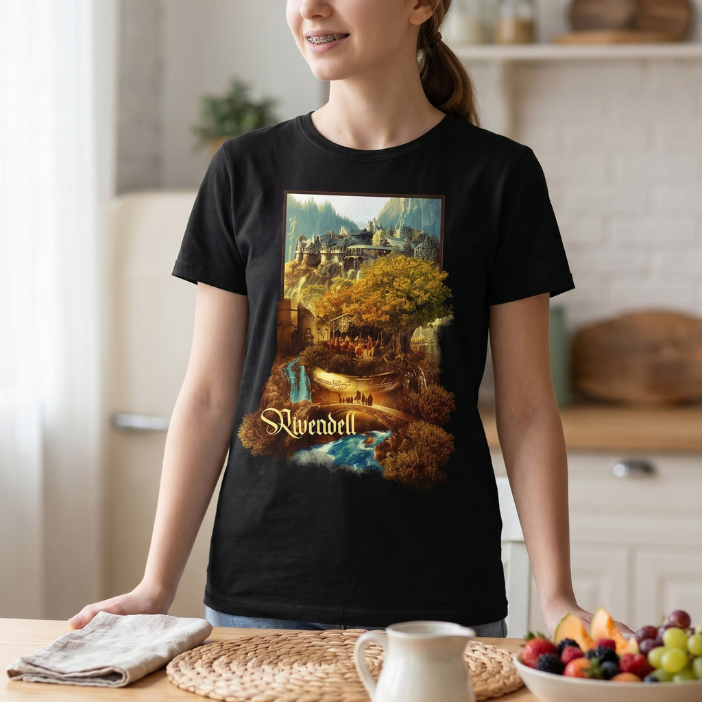 Zdjęcie produktu Koszulka Rivendell czarna - Władca Pierścieni
