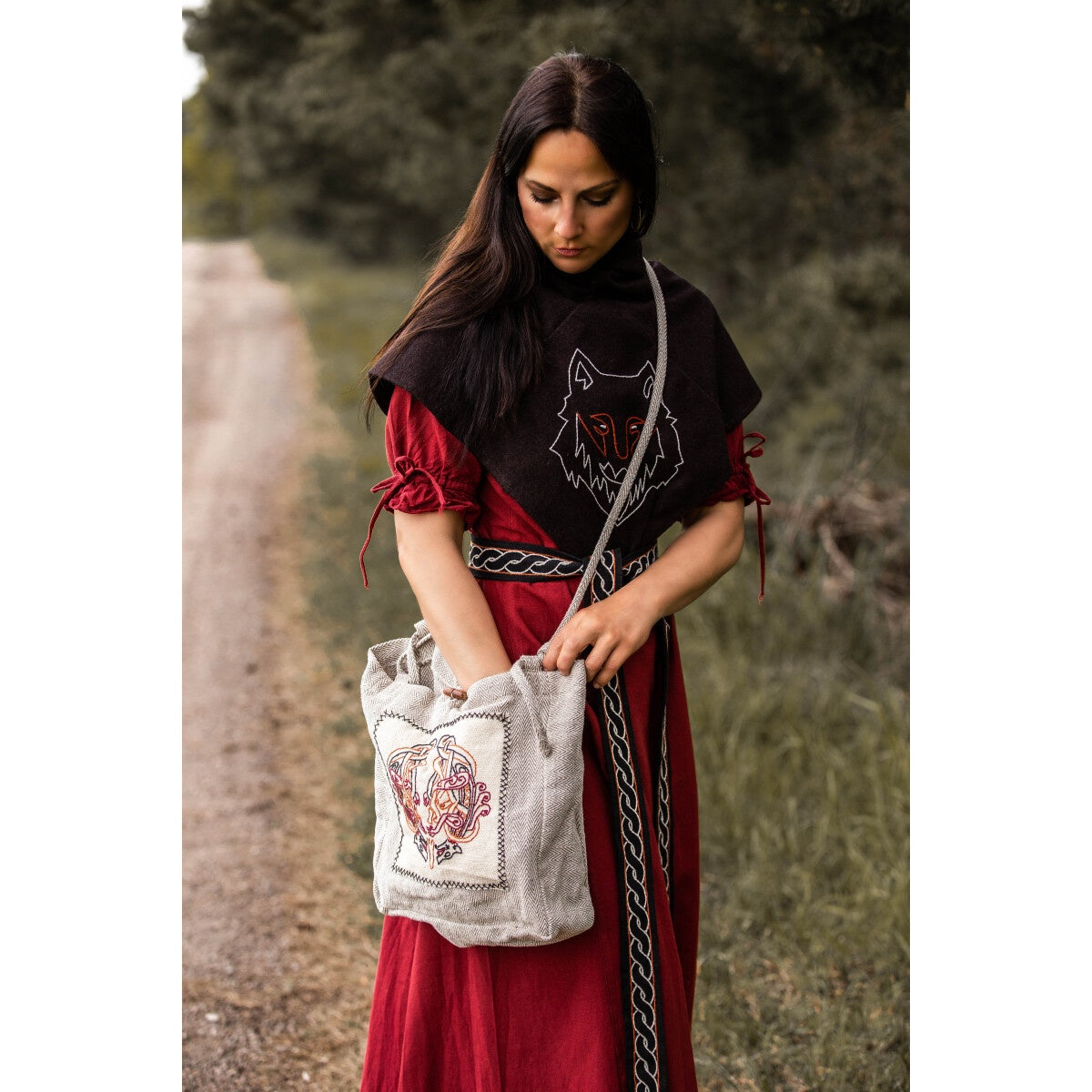 Product image Medieval Shoulder Bag Tora with Embroidery beige
