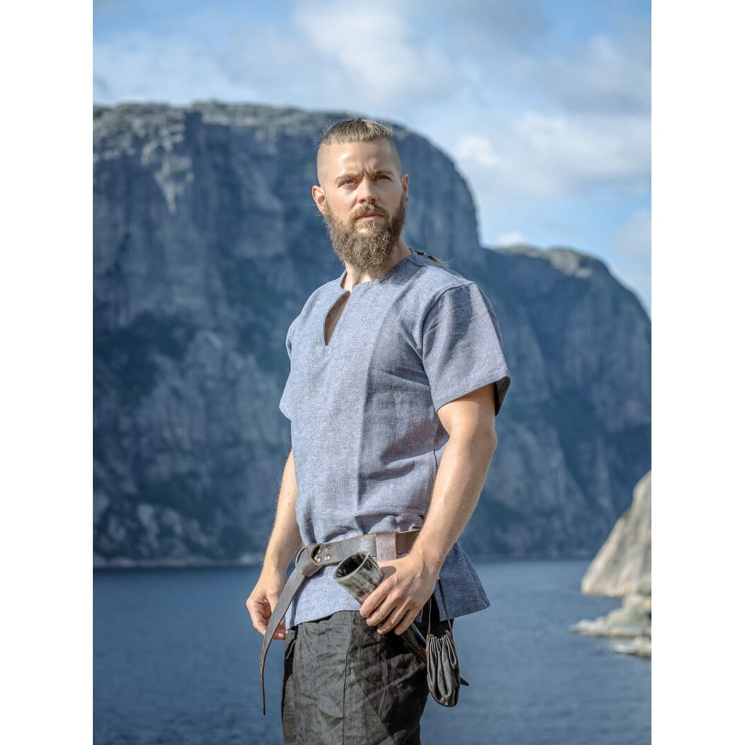 Product image Medieval Viking Tunic Edmund Short Sleeve Blue-Grey