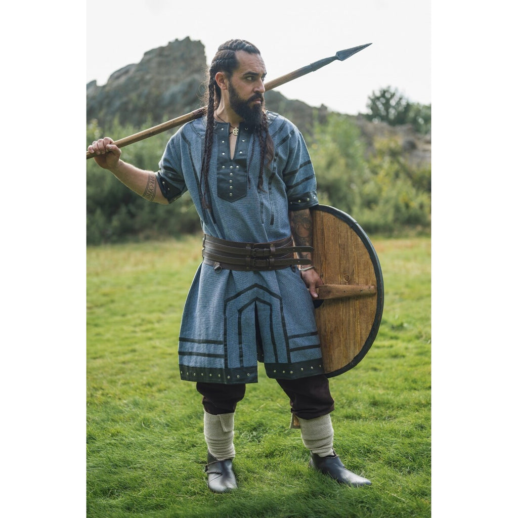 Product image Medieval Viking Tunic Rollo short-sleeved blue-grey