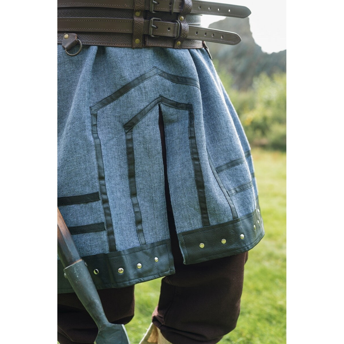 Product image Medieval Viking Tunic Rollo short-sleeved blue-grey