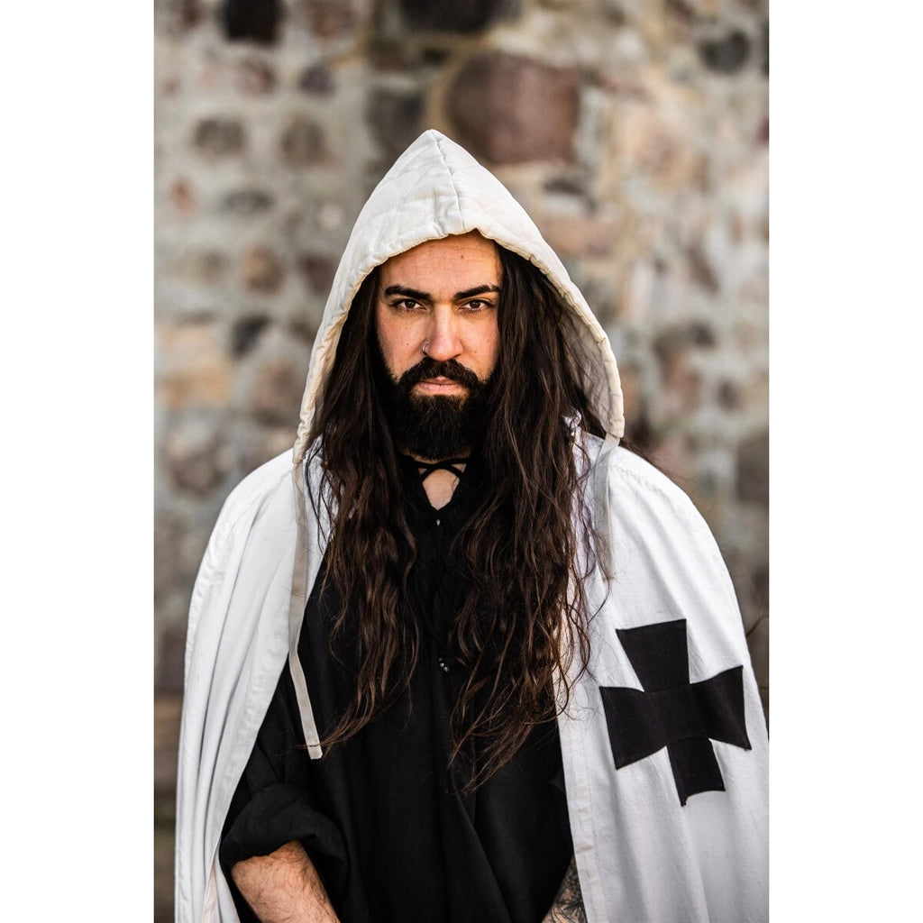 Product image Medieval Templar Knight Cloak Baldwin white-black