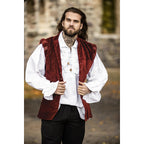 Product image Medieval Noble Velvet Doublet Pierre red