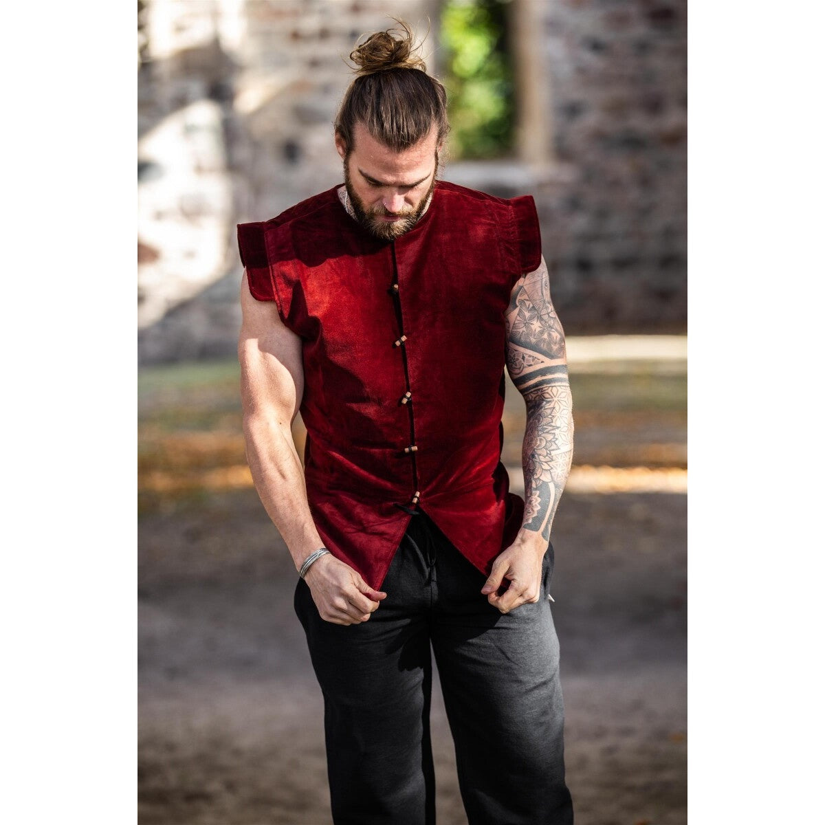 Product image Medieval Padded Velvet Doublet Heinrich Red