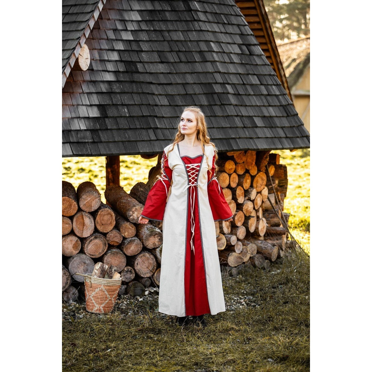 Product image Medieval Dress Amalia beige-red