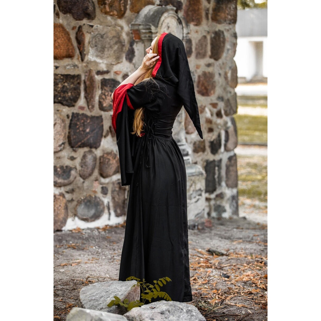 Product image Medieval Hooded Dress Isolde black-red