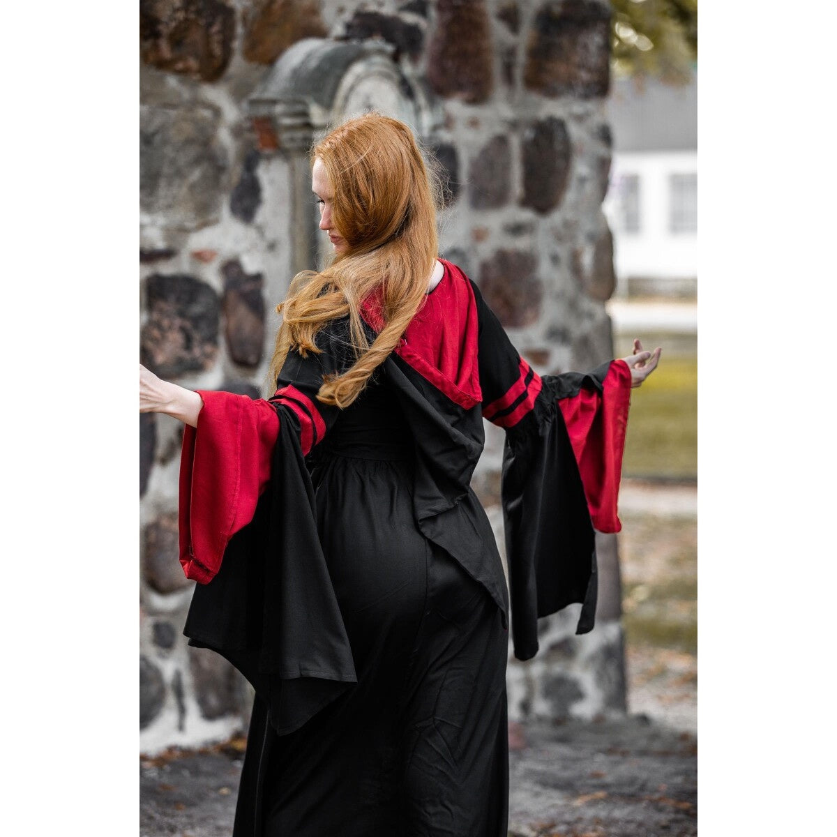 Product image Medieval Hooded Dress Isolde black-red