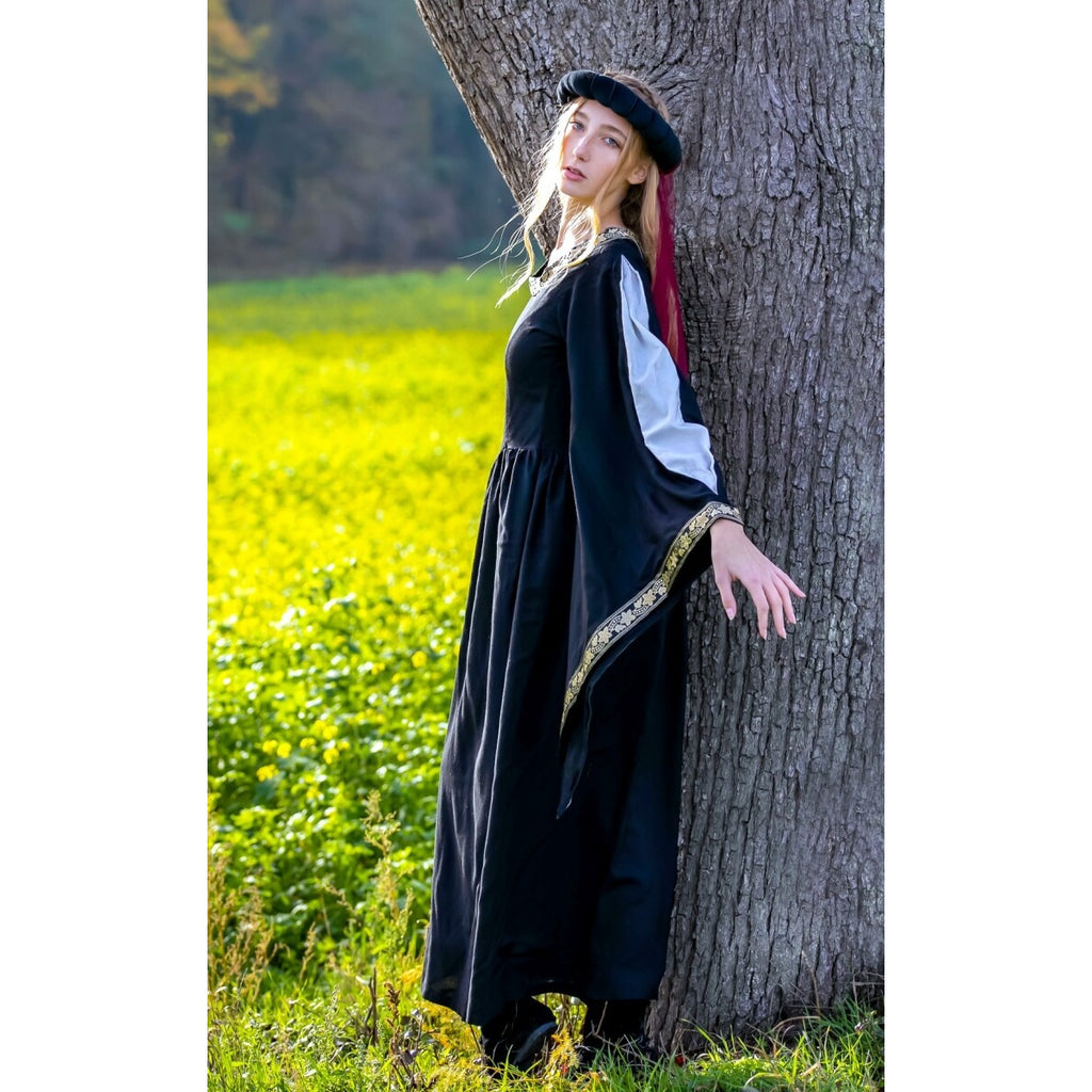 Zdjęcie produktu Suknia średniowieczna Ivette czarno-biała