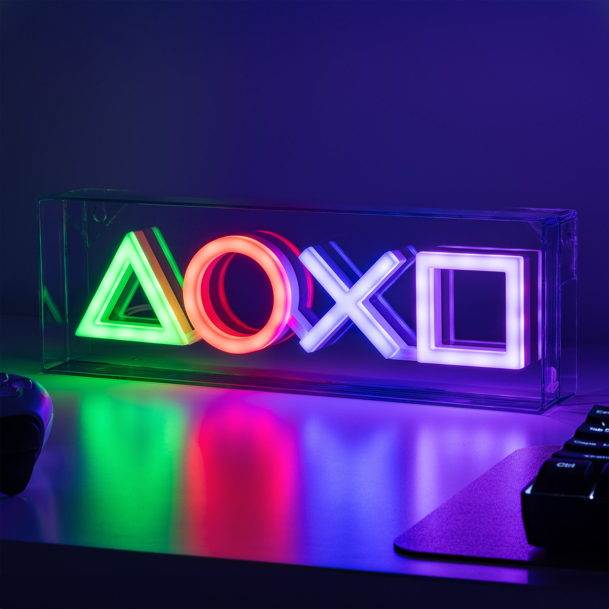 Zdjęcie produktu PlayStation - Neonowa lampka stołowa z symbolami
