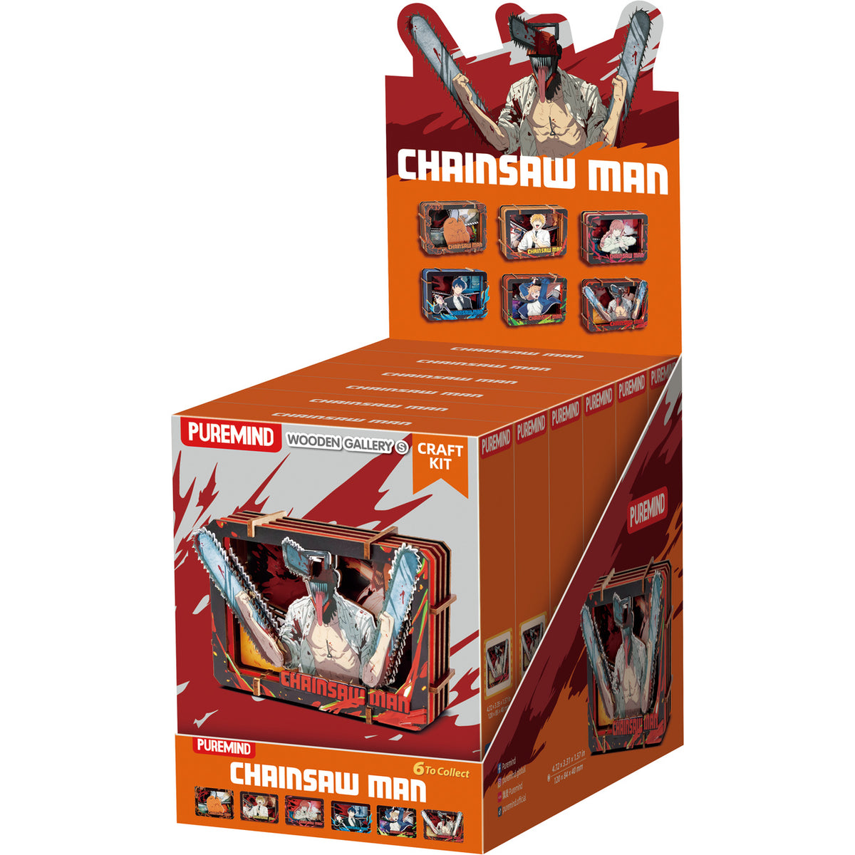 Zdjęcie produktu Chainsaw Man - Characters Mystery Mini drewniany obrazek display E1095677