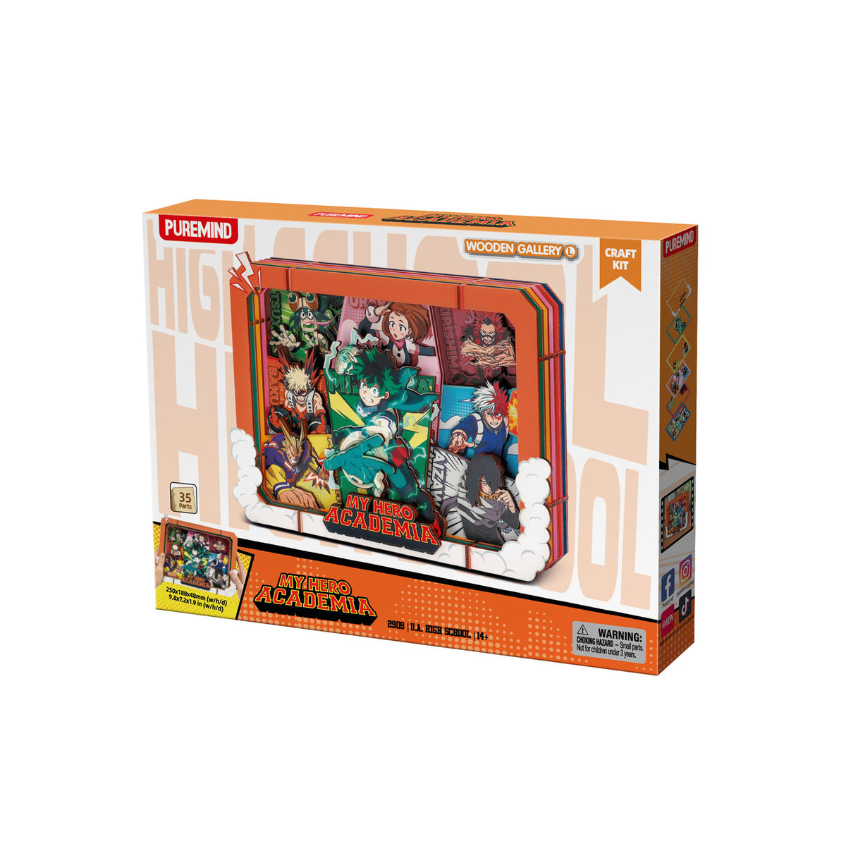 Zdjęcie produktu My Hero Academia - drewniana ramka galerii High School