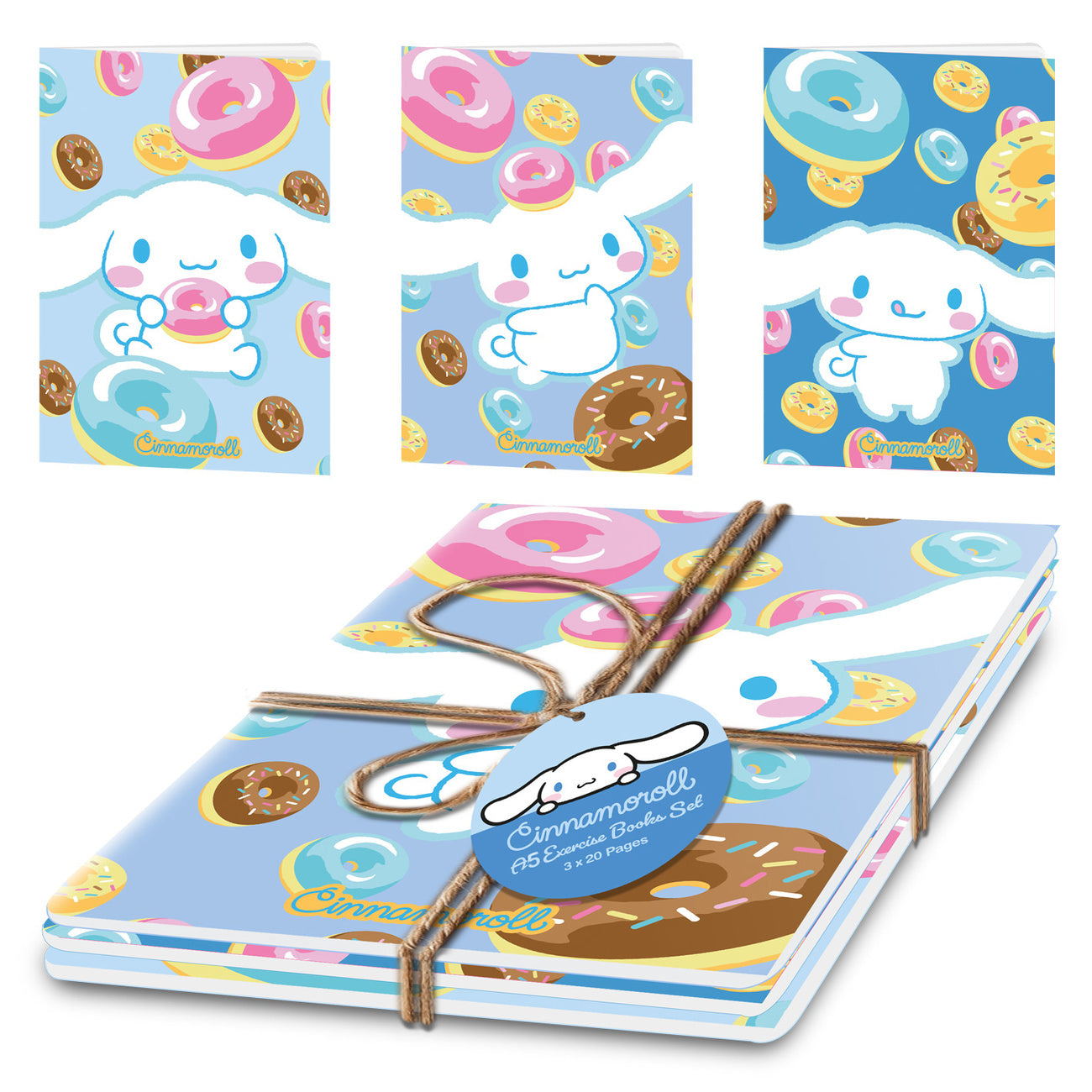 Zdjęcie produktu Hello Kitty & Friends - Zestaw 3 notesów Cinnamoroll