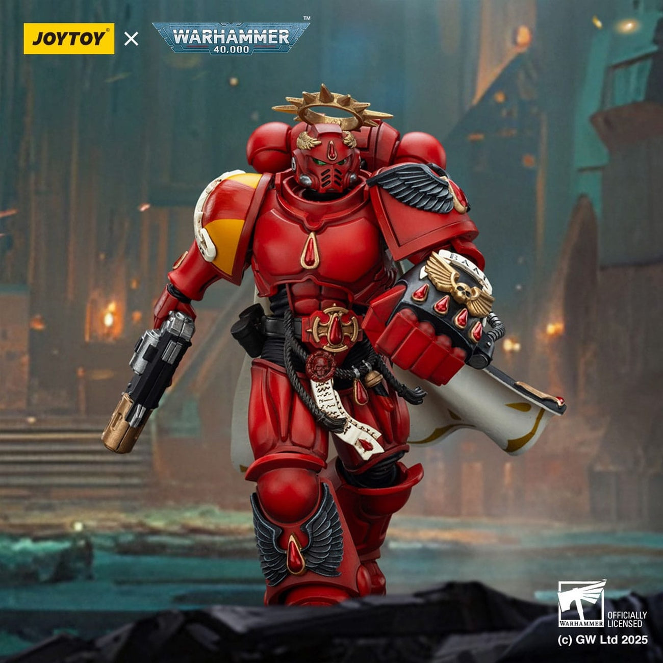 Zdjęcie produktu Warhammer 40k: Combat Patrol Blood Angels – Kapitan z pistoletem Inferno i Power Fist Figurka akcji 20 cm