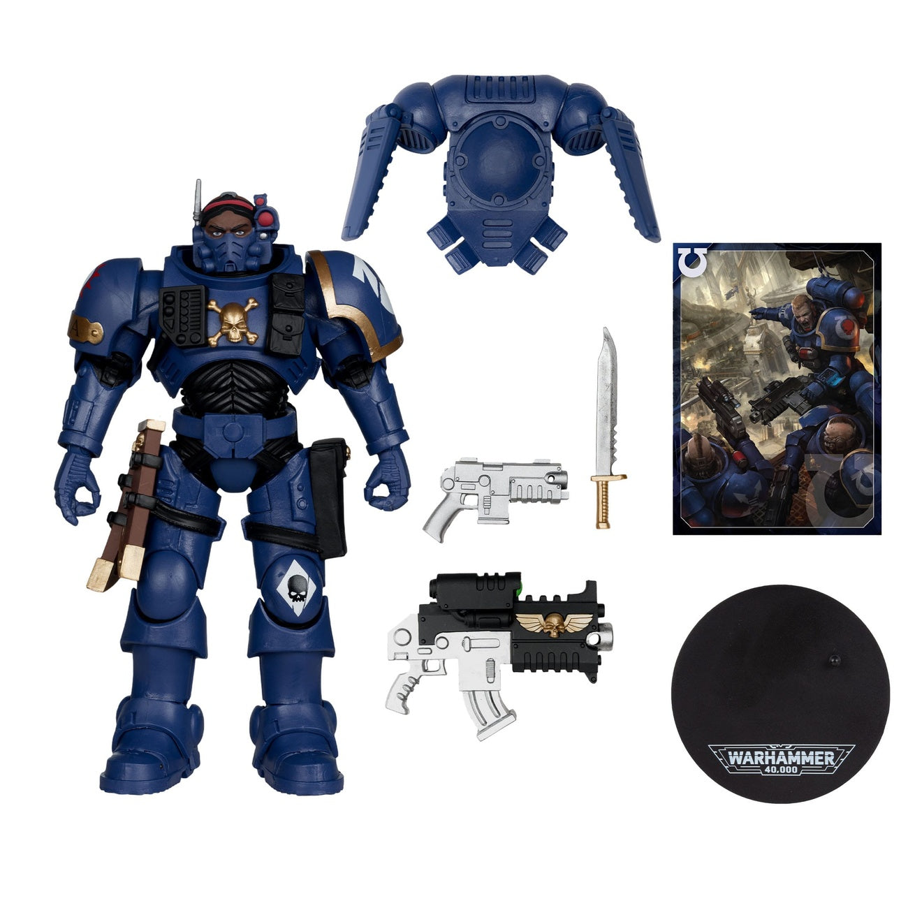 Zdjęcie produktu Warhammer 40k - Porucznik w zbroi Phobos (Ultramarines) Figurka akcji 18cm