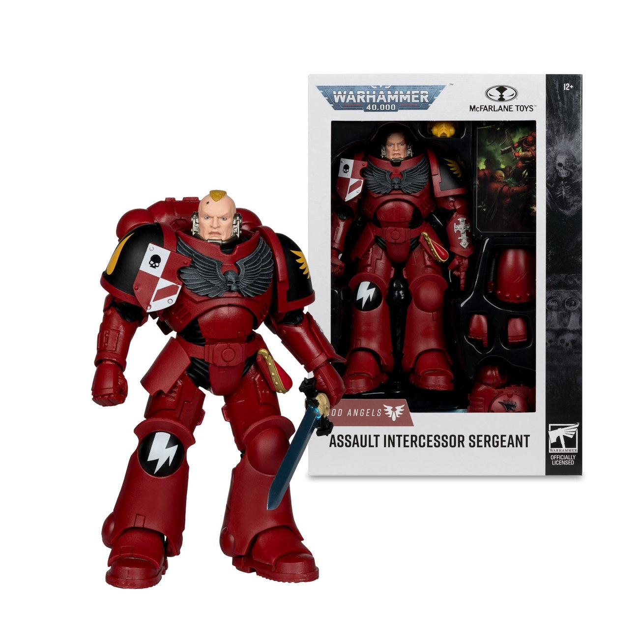 Zdjęcie produktu Warhammer 40k - Sierżant Assault Intercessor (Blood Angel) figurka akcji 18 cm