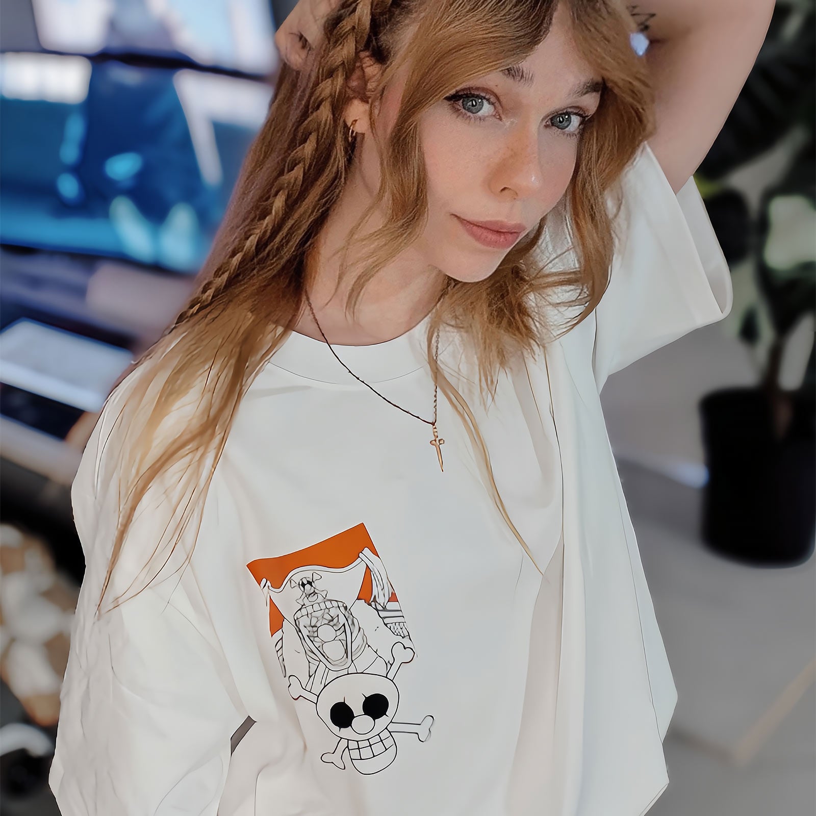 Zdjęcie produktu One Piece - Bugg y koszulka oversize biała