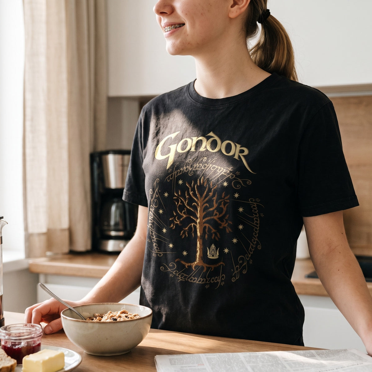 Zdjęcie produktu Władca Pierścieni - czarny T-shirt Gondoru