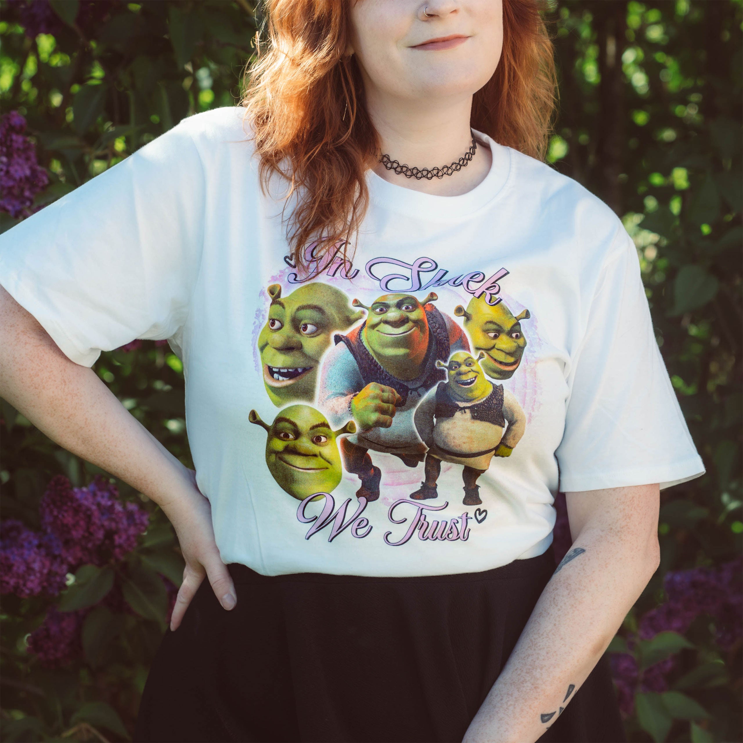 Zdjęcie produktu Shrek - In Shrek We Trust biała koszulka