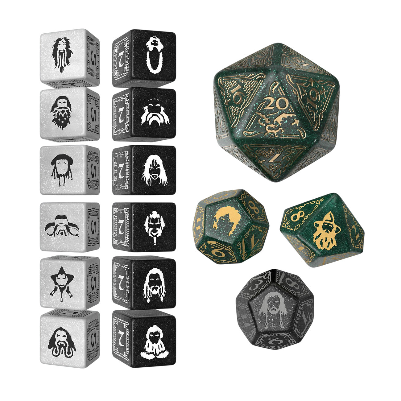 Zdjęcie produktu Hobbit - Zestaw kości TCG Verdant Grove 16 szt.