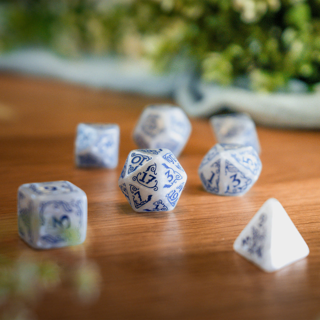 Zdjęcie produktu Władca Pierścieni - Zestaw kości RPG Rivendell 7-częściowy
