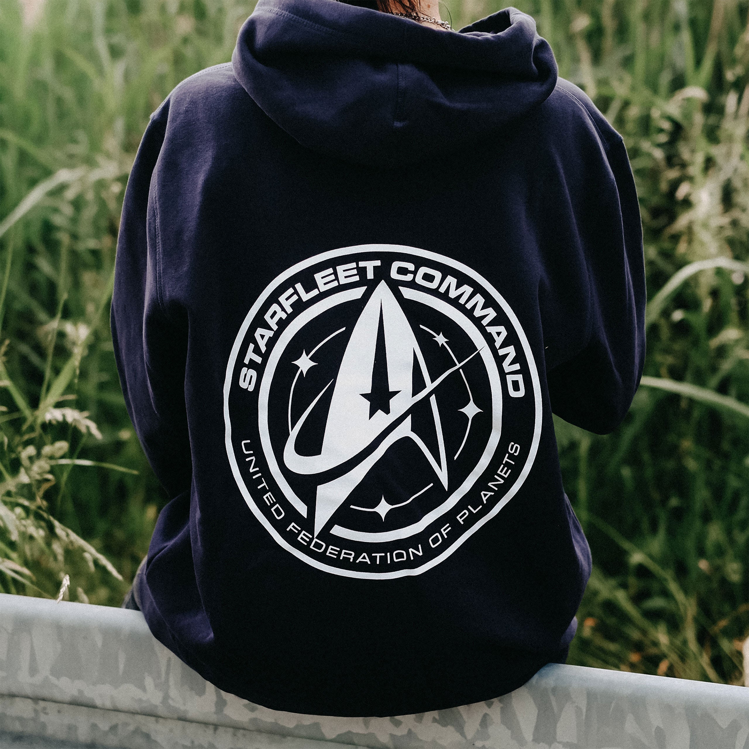 Zdjęcie produktu Star Trek – Bluza z Kapturem Starfleet Command Niebieska