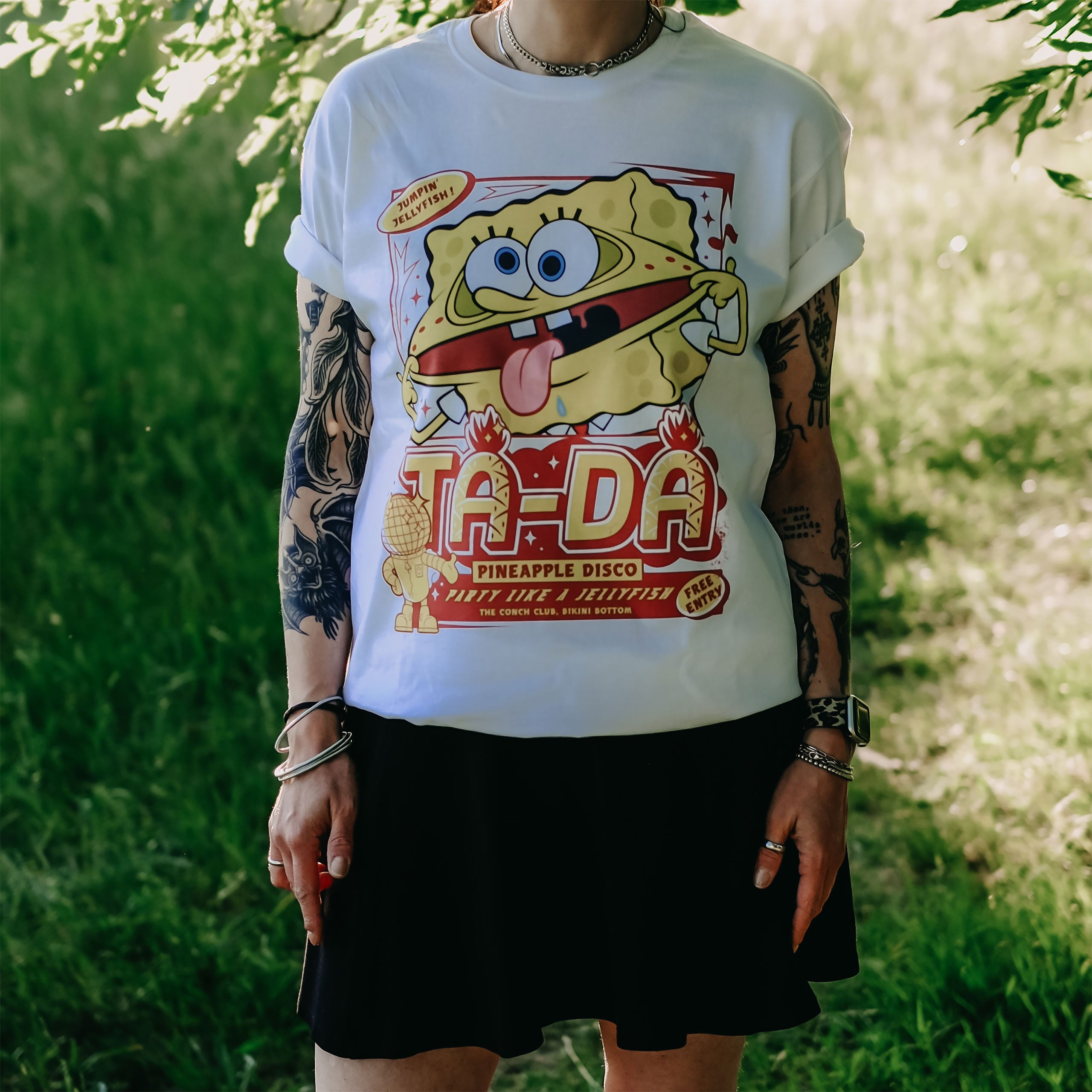 Zdjęcie produktu SpongeBob – Party Like a Jellyfish koszulka biała