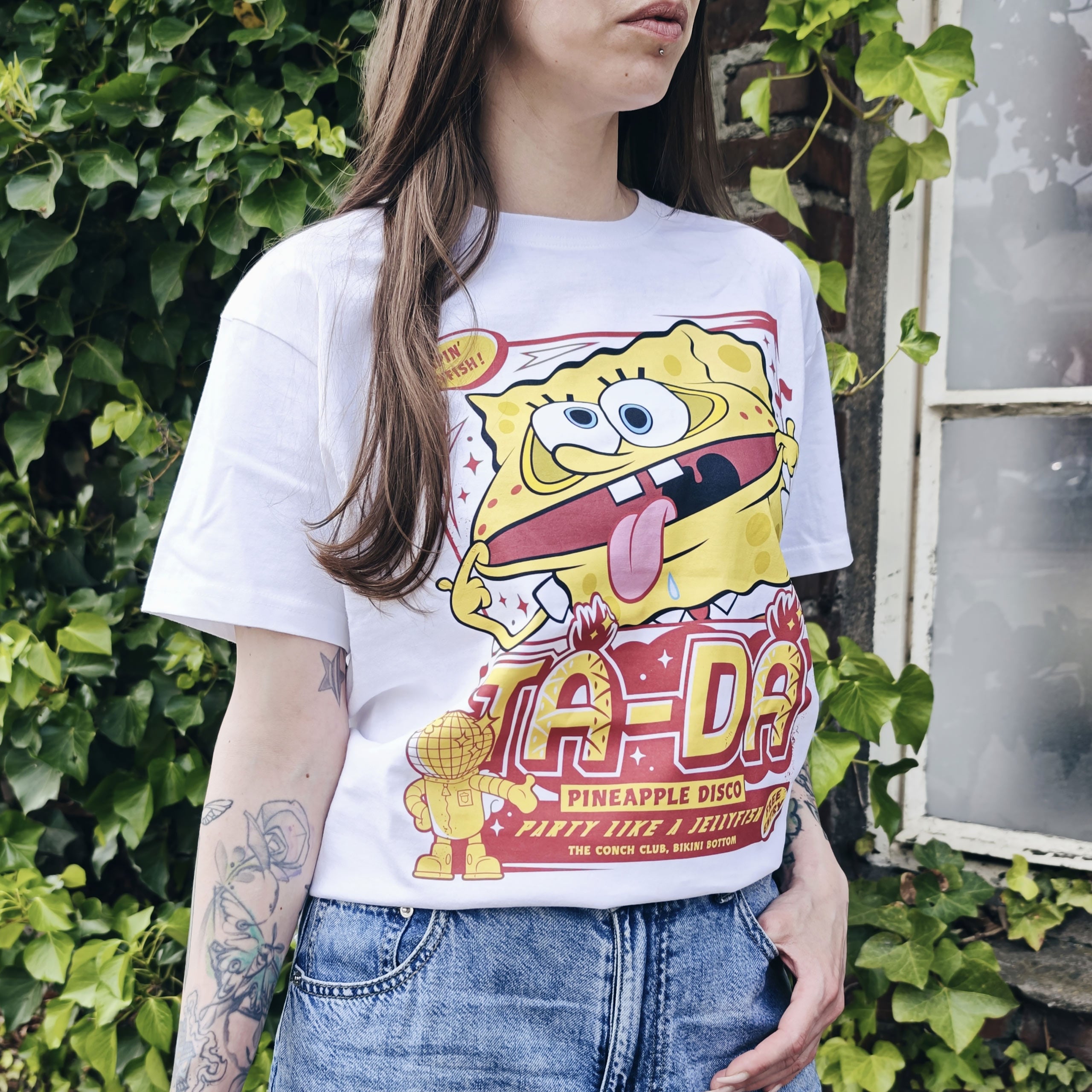 Zdjęcie produktu SpongeBob – Party Like a Jellyfish koszulka biała