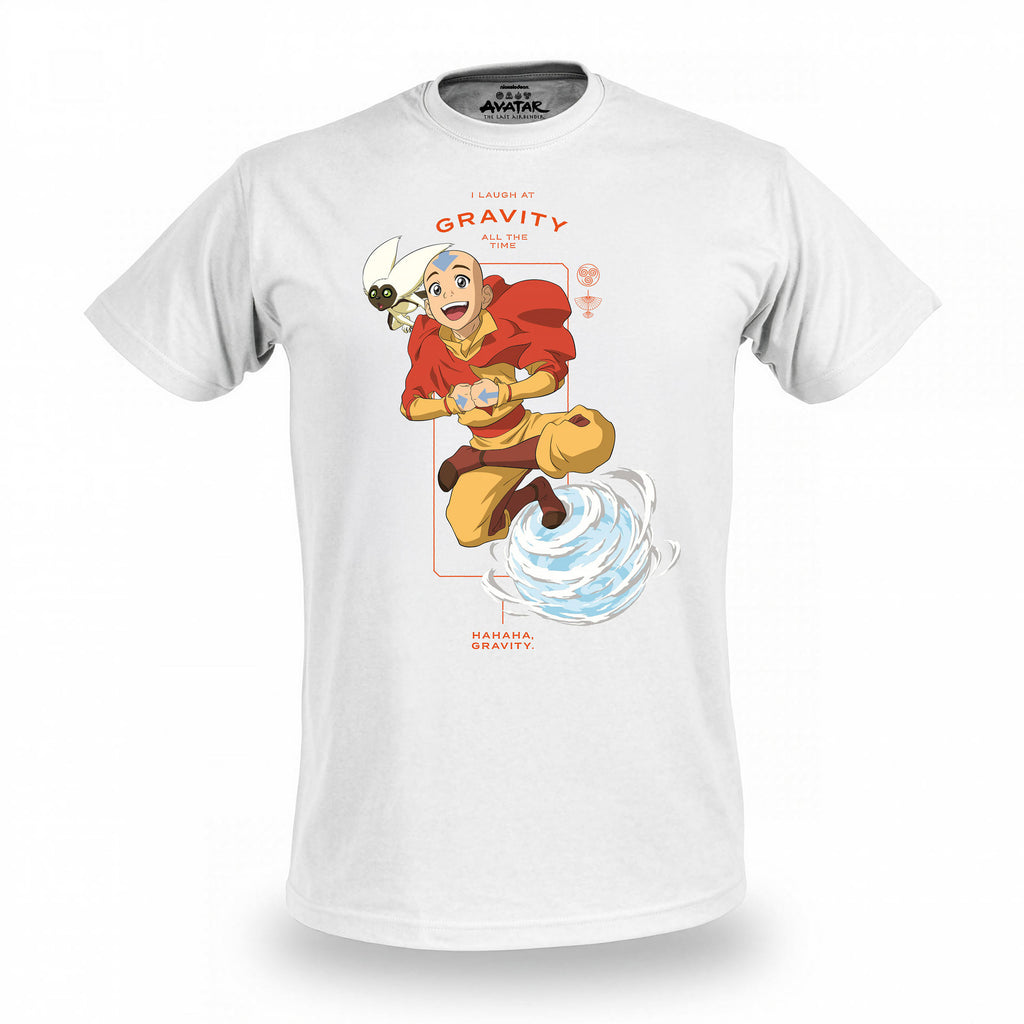Zdjęcie produktu Avatar – koszulka Aang Laugh at Gravity biała
