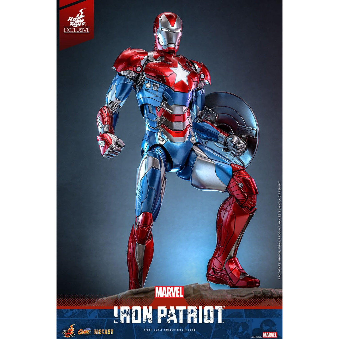 Zdjęcie produktu Marvel - Iron Patriot Comic Diecast Masterpiece ekskluzywna figurka akcji w skali 1:6
