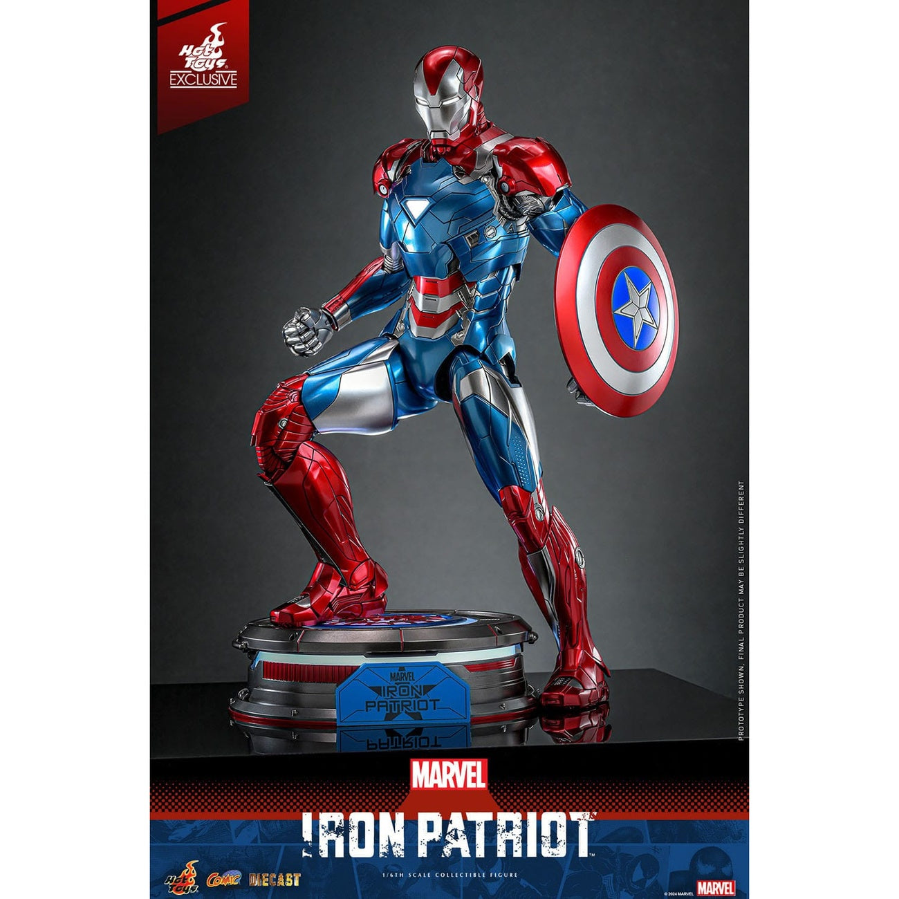Zdjęcie produktu Marvel - Iron Patriot Comic Diecast Masterpiece ekskluzywna figurka akcji w skali 1:6