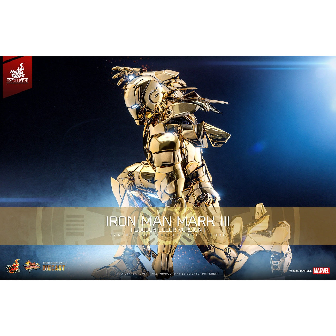 Zdjęcie produktu Iron Man – Iron Mark III figurka kolekcjonerska Masterpiece 1:6 Gold Color Version Ekskluzywna