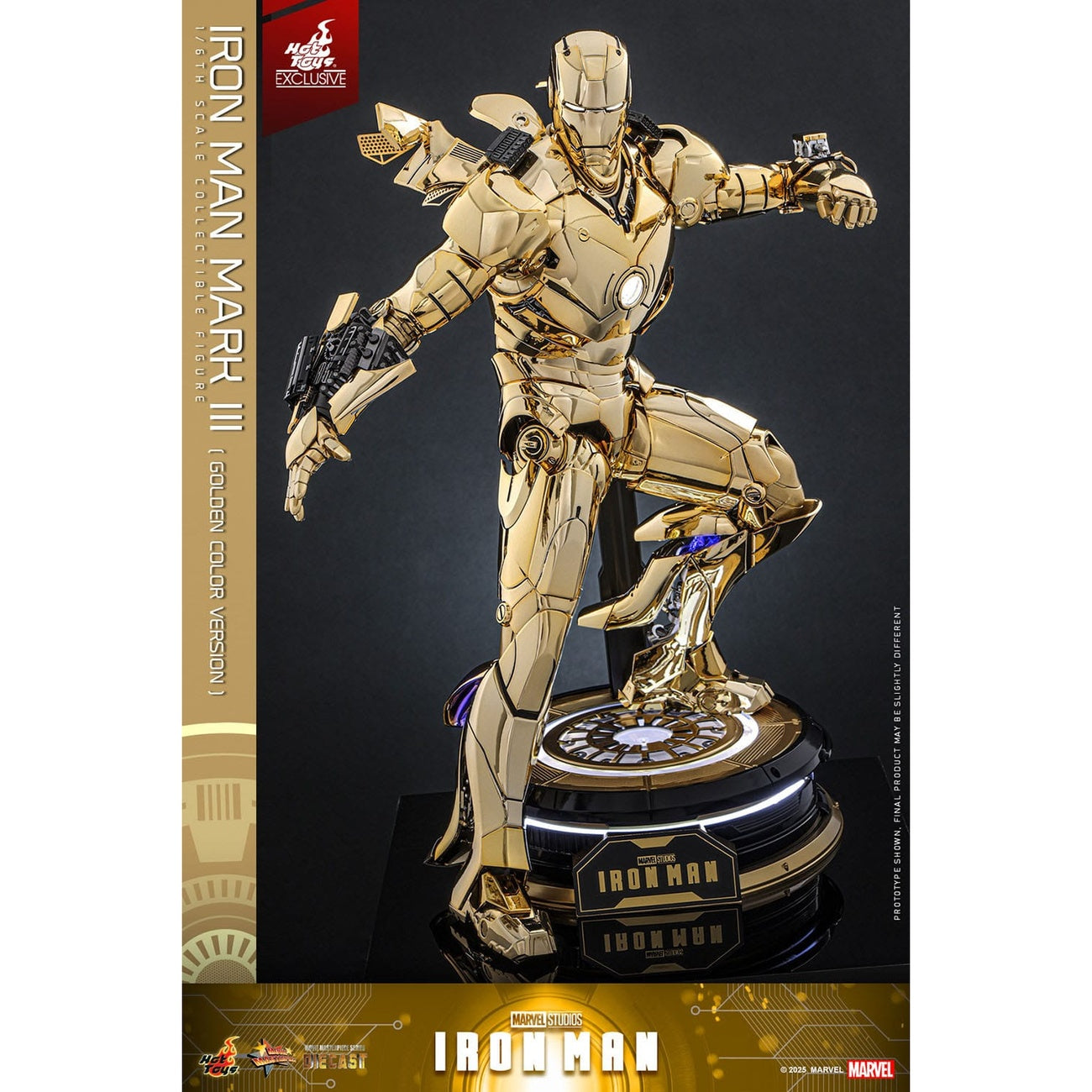 Zdjęcie produktu Iron Man – Iron Mark III figurka kolekcjonerska Masterpiece 1:6 Gold Color Version Ekskluzywna
