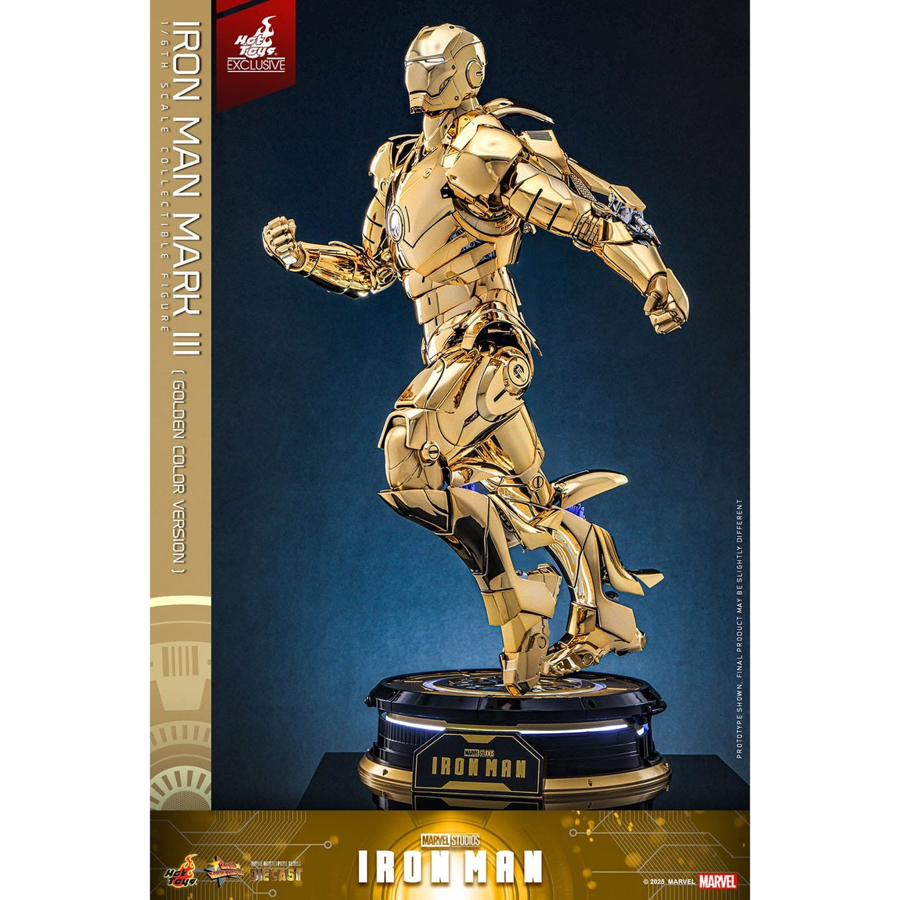 Zdjęcie produktu Iron Man – Iron Mark III figurka kolekcjonerska Masterpiece 1:6 Gold Color Version Ekskluzywna