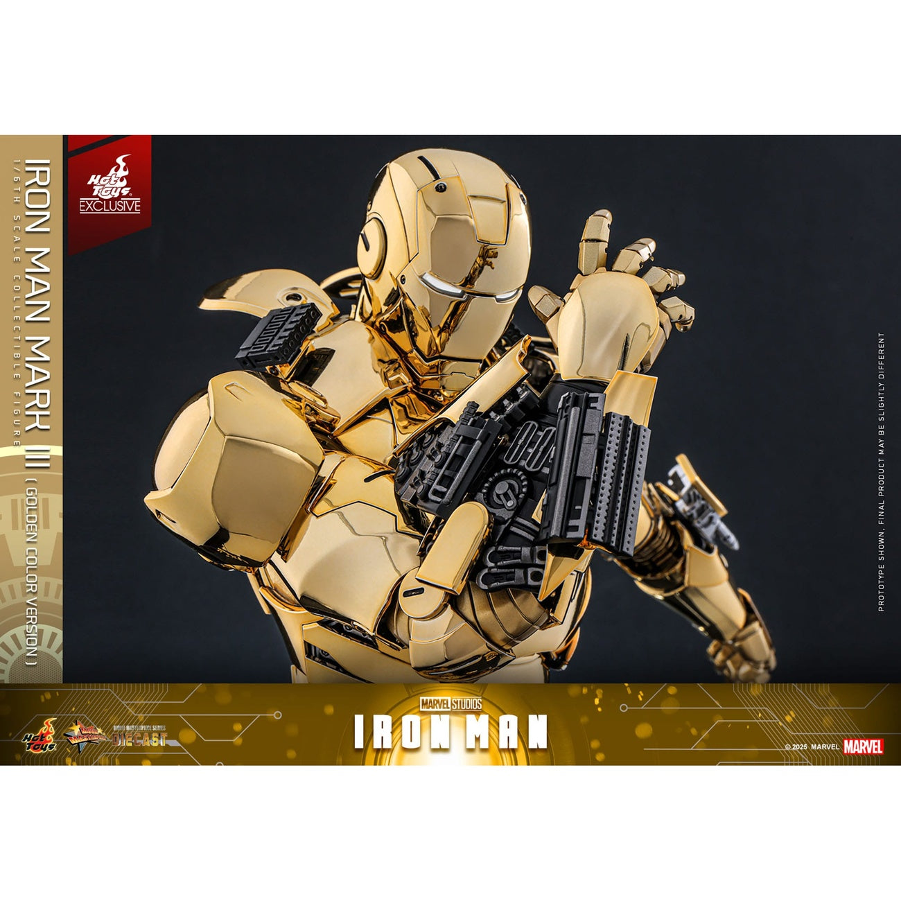 Zdjęcie produktu Iron Man – Iron Mark III figurka kolekcjonerska Masterpiece 1:6 Gold Color Version Ekskluzywna