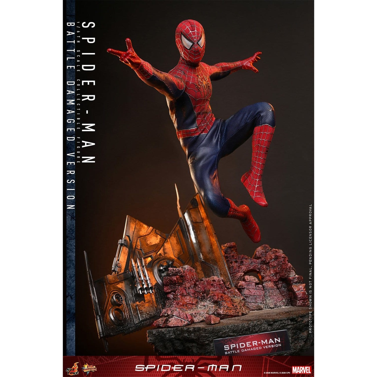 Product image Marvel - Spider-Man Masterpiece 1:6 Scale Action Figure Battle Damaged Version