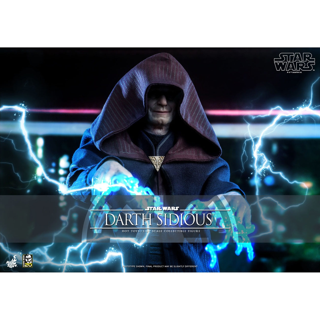 Zdjęcie produktu Star Wars: The Clone Wars – Figurka akcji Darth Sidious 1:6