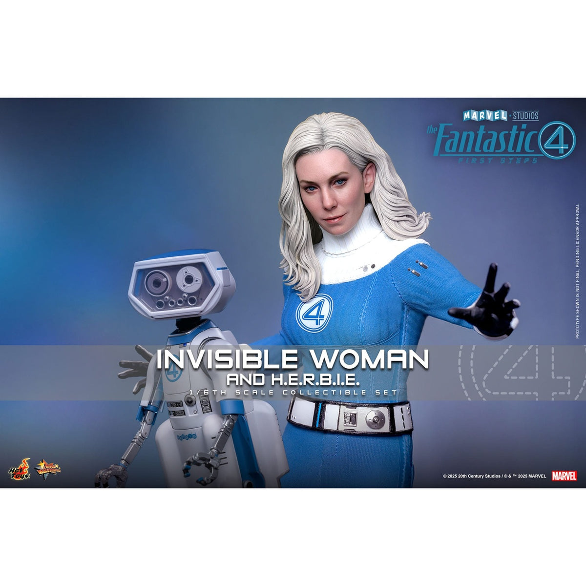 Zdjęcie produktu Fantastyczna Czwórka – Invisible Woman i H.E.R.B.I.E. zestaw figurek akcji Masterpiece 1:6