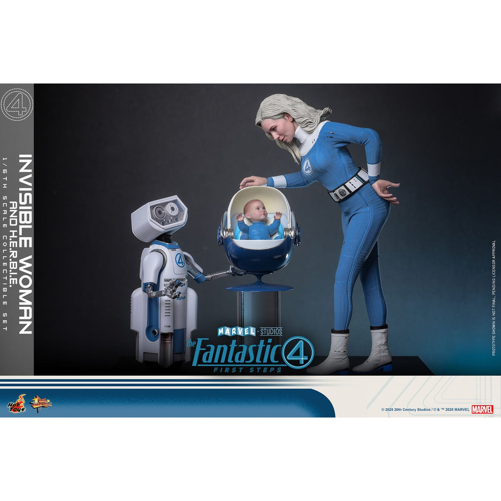 Zdjęcie produktu Fantastyczna Czwórka – Invisible Woman i H.E.R.B.I.E. zestaw figurek akcji Masterpiece 1:6