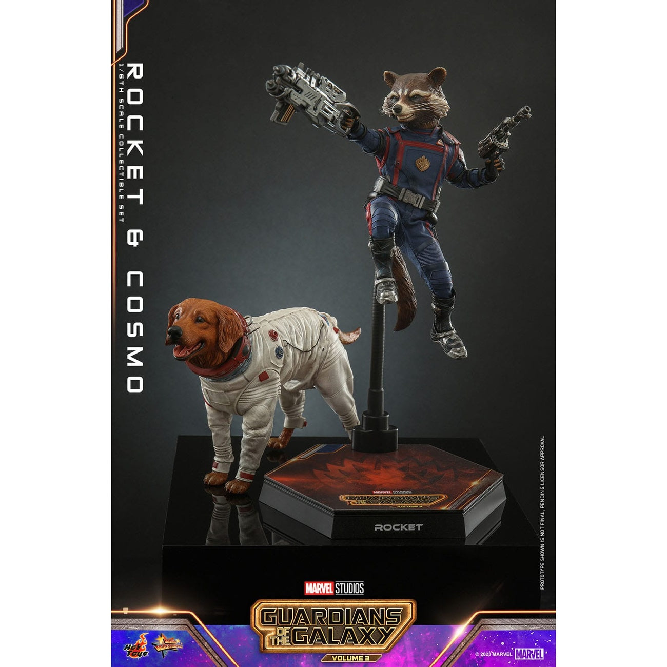 Zdjęcie produktu Guardians of the Galaxy – figurki akcji Rocket & Cosmo Masterpiece 1:6