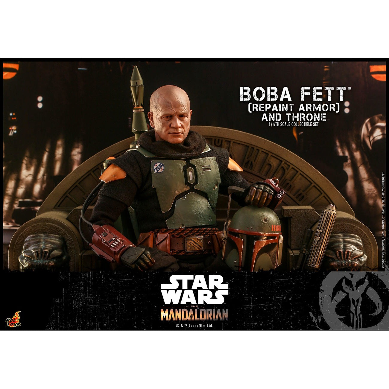Zdjęcie produktu Star Wars: The Mandalorian – Figurka akcji Boba Fett w skali 1:6 Repaint Armor and Throne Special Edition