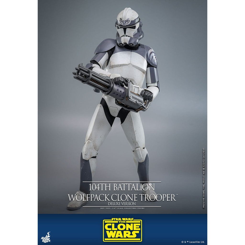 Zdjęcie produktu Star Wars: The Clone Wars – Figurka akcji Clone Trooper Wolfpack z 104. Batalionu w skali 1:6